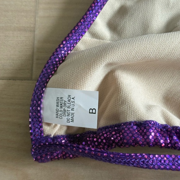 Suits You Purple Bikini with Rhinestone Straps - Picture 4 of 7